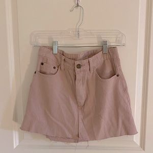 Pink denim skirt size S